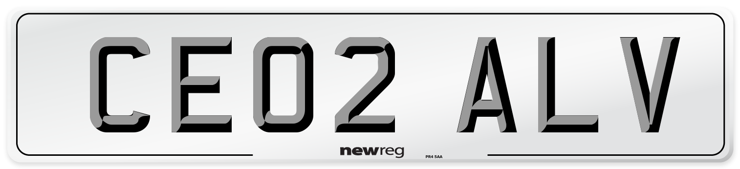 CE02 ALV Number Plate from New Reg